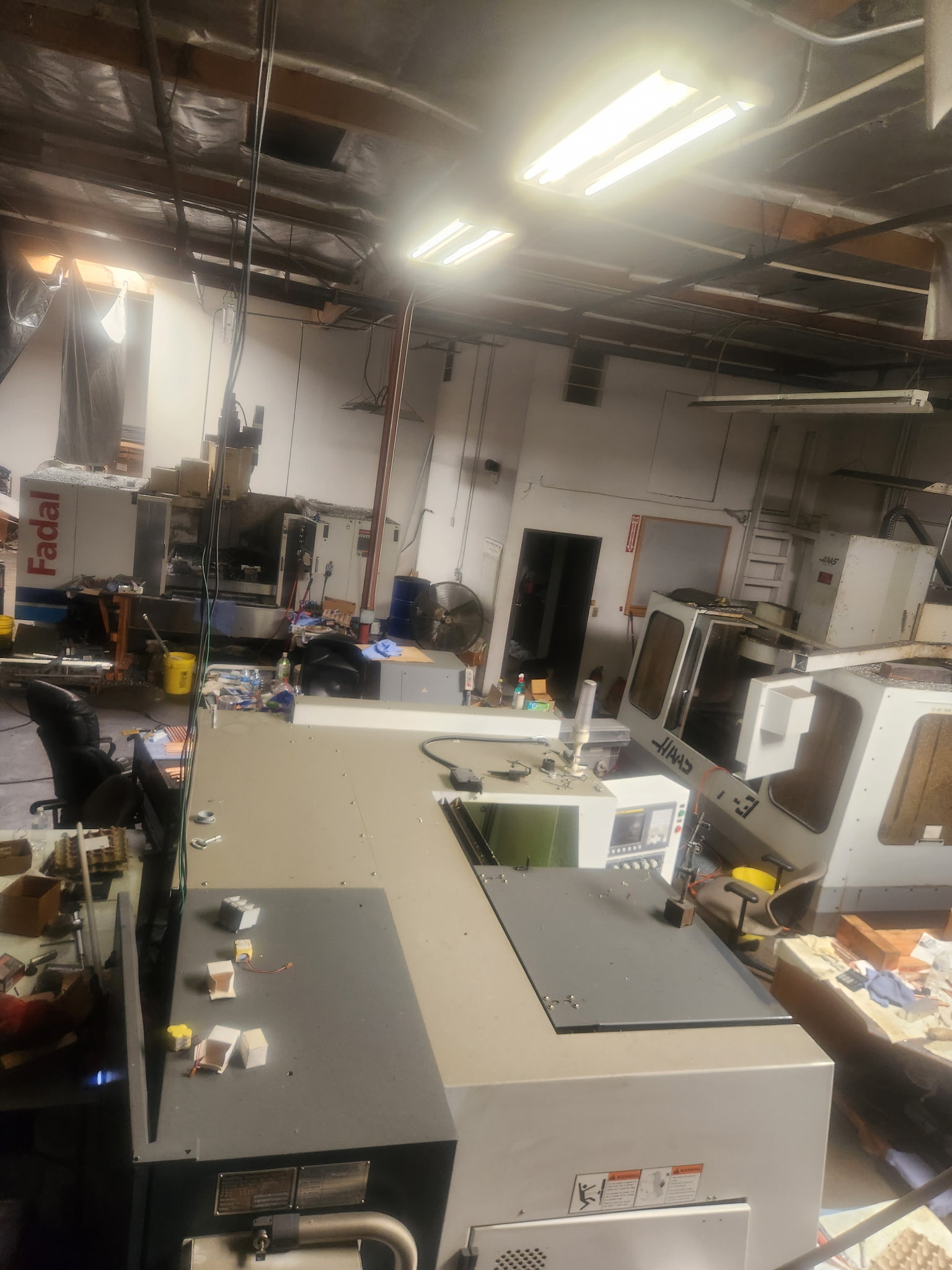 Lathe interior